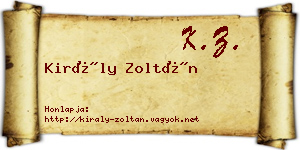 Király Zoltán névjegykártya