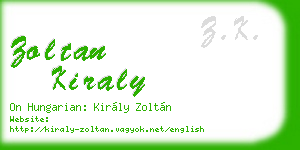 zoltan kiraly business card