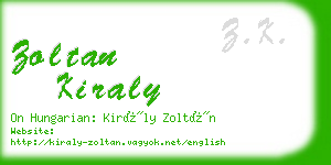 zoltan kiraly business card